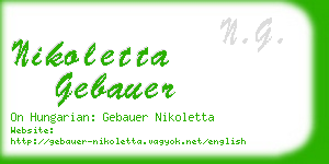 nikoletta gebauer business card